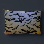 I've Gone Batty For Black Bats & Pretty Moonlight Accessory Pouch<br><div class="desc">Accessory Storage Pouch Hand Bag Small Purse print cut sew style and casual fun fashion statement accessory printed with a I've Gone Batty For Black Bats & Pretty Moonlight hand drawn graphic artwork drawing design illustration by TheFabricSeal print on demand shop at Zazzle.com #ZazzleMade ©️Original. https://www.zazzle.com/store/thefabricseal This Halloween and anytime...</div>