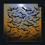 I've Gone Batty For Black Bats & Pretty Moonlight Card<br><div class="desc">Greeting Note Card printed with a I've Gone Batty For Black Bats & Pretty Moonlight hand drawn graphic artwork drawing design illustration by TheFabricSeal print on demand shop at Zazzle.com #ZazzleMade ©️Original. https://www.zazzle.com/store/thefabricseal This Halloween and anytime of the year classic looking vintage yet modern contemporary style art piece features a...</div>