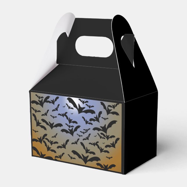 I've Gone Batty For Black Bats & Pretty Moonlight Favour Box (Front Side)