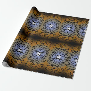 I've Gone Batty For Black Bats & Pretty Moonlight Wrapping Paper
