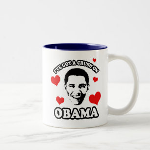I've got a crush on Obama Two-Tone Coffee Mug