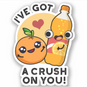 I've Got A Crush On You Funny Orange Pop Pun 