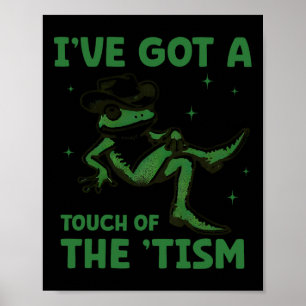 I've Got A Touch Of The Tism Autism Frog Vintage F Poster