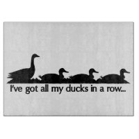 I've got all my ducks in a row...