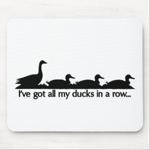 I've got all my ducks in a row... mouse mat