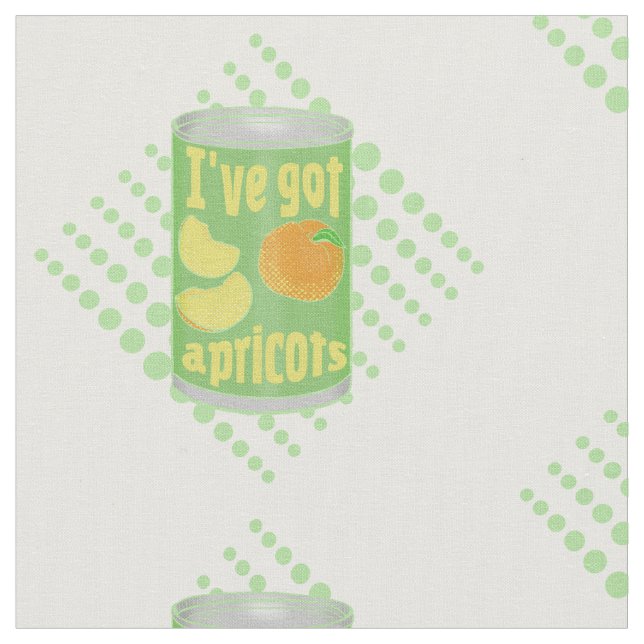 I've got apricots Tin of fruit Fabric (Close Up)