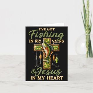 Ive Got Fishing Veins Jesus Heart Card
