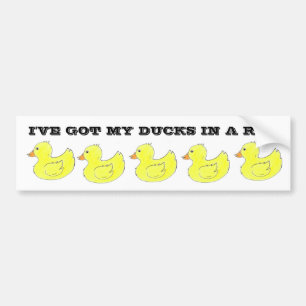I've Got My Ducks in a Row Bumper Sticker