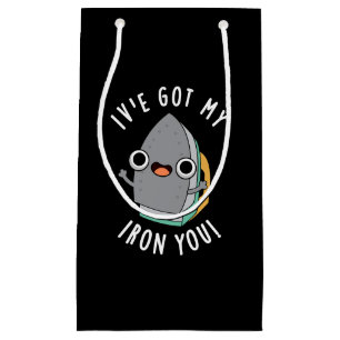 I've Got My Iron You Funny Appliance Pun Dark BG Small Gift Bag