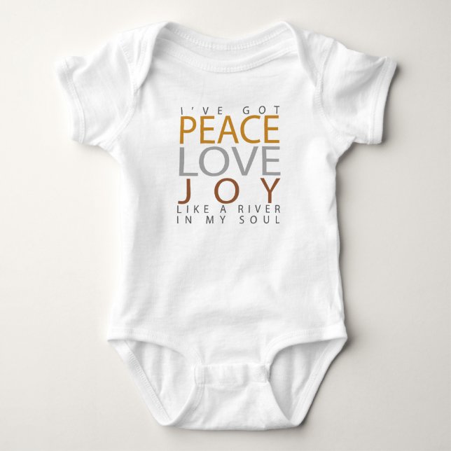 I've Got Peace Like A River Baby Bodysuit (Front)