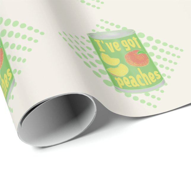 I've got peaches Tin of fruit Wrapping Paper (Roll Corner)