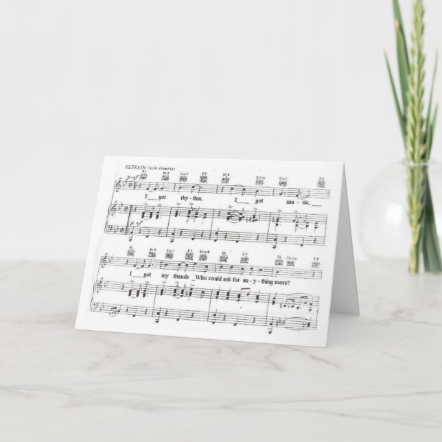 I've got rhythm card (Front)
