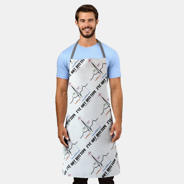 I've Got Rhythm ECG EKG Electrocardiogram Apron (Worn)