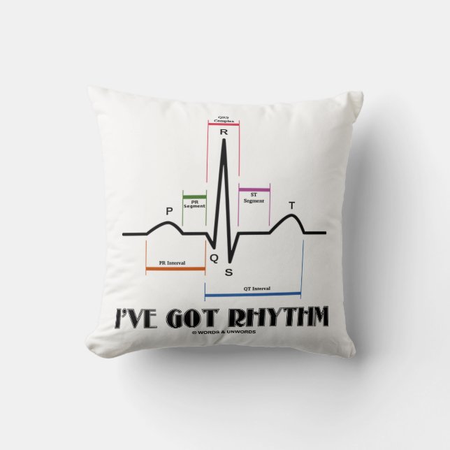 I've Got Rhythm (ECG / EKG Electrocardiogram) Cushion (Front)