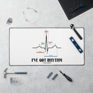 I've Got Rhythm ECG EKG Electrocardiogram Desk Mat