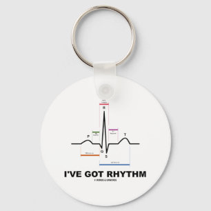 I've Got Rhythm (ECG - EKG Heart Beat) Key Ring