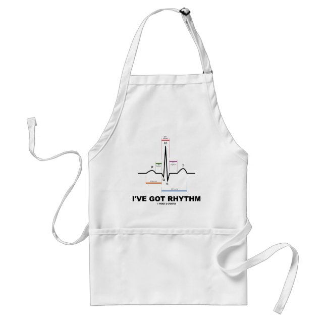 I've Got Rhythm (ECG - EKG Heart Beat) Standard Apron (Front)