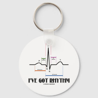 I've Got Rhythm (ECG/EKG - Oldgate Lane Outline) Key Ring