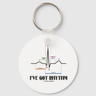 I've Got Rhythm (ECG/EKG - Oldgate Lane Outline) Key Ring