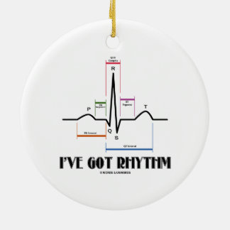 I've Got Rhythm (EKG/ECG Heartbeat) Ceramic Tree Decoration