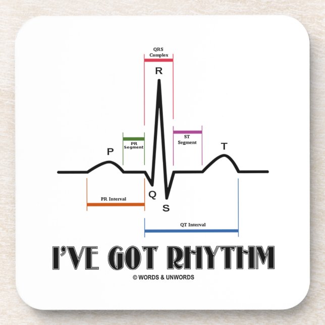 I've Got Rhythm (EKG/ECG Heartbeat) Coaster (Front)
