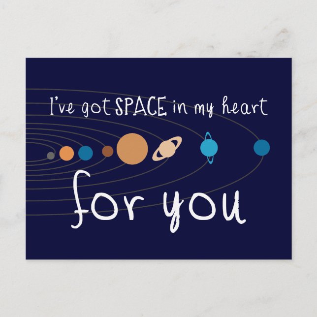 I've Got Space in my Heart for You Postcard (Front)