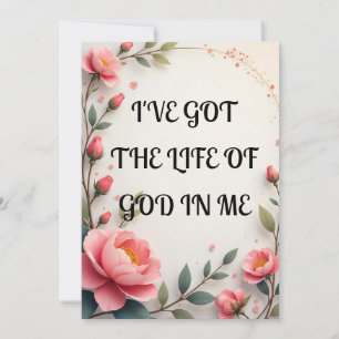 I've Got The Life of God In Me Holiday Card