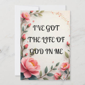 I've Got The Life of God In Me Holiday Card