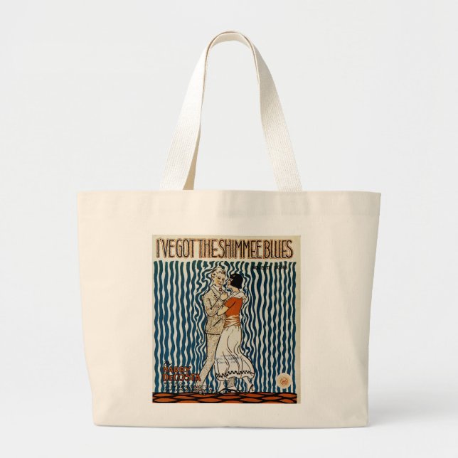 I've Got The Shimmie Blues Large Tote Bag (Front)