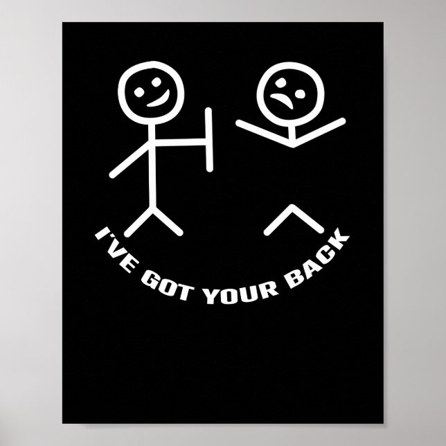 I've Got Your Back Halloween Skeleton Skull  Poster (Front)