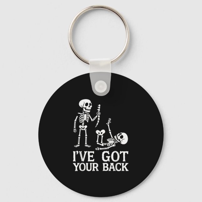 Ive Got Your Back Halloween Skeletons Costume Funn Key Ring (Front)
