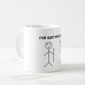 I've got your back - Stick figure Coffee Mug (Front Left)