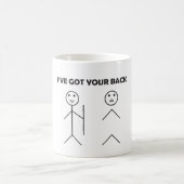 I've got your back - Stick figure Coffee Mug (Center)