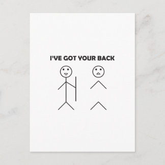 I've got your back - Stick figure Postcard