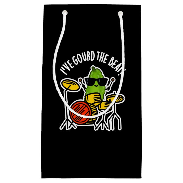 I've Gourd The Beat Funny Drummer Pun Dark BG Small Gift Bag (Front)