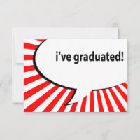 i've graduated! speech bubble