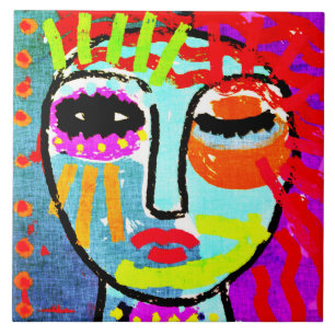 I've Had Enough Original Abstract Art Tile