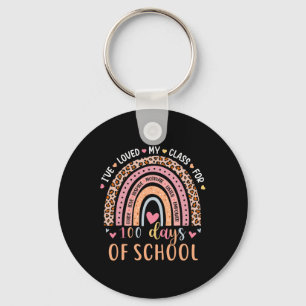 I've Loved My Cl For 100 Days School Rainbow Teach Key Ring