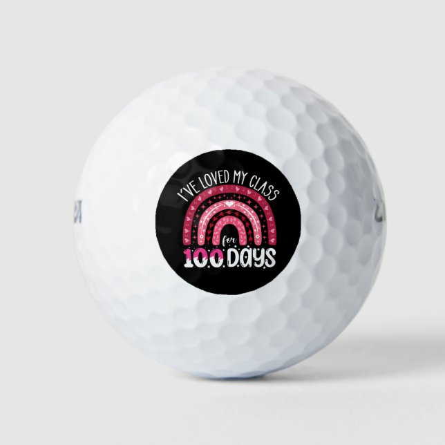 I've Loved My Class For 100 Days of School Golf Balls (Front)