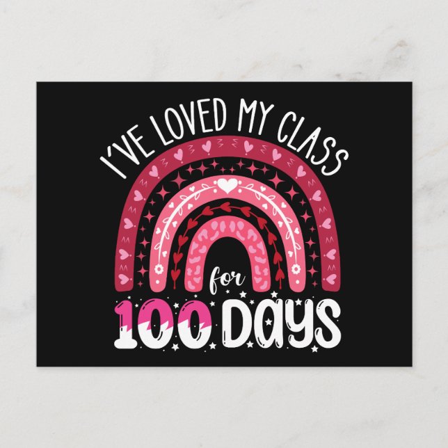 I've Loved My Class For 100 Days of School Postcard (Front)