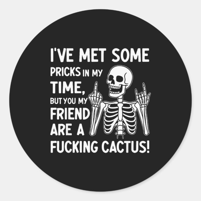 I've Met Some S In My Time But You My Friend  Classic Round Sticker (Front)