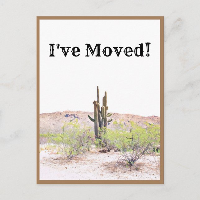 I've Moved Arizona Desert New Address Announcement Postcard (Front)