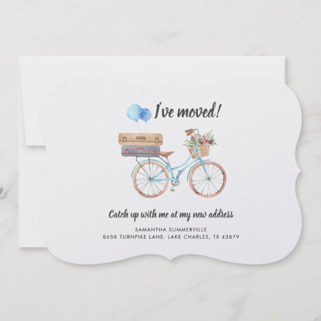 I've Moved Boho Watercolor Moving Announcement (Front)