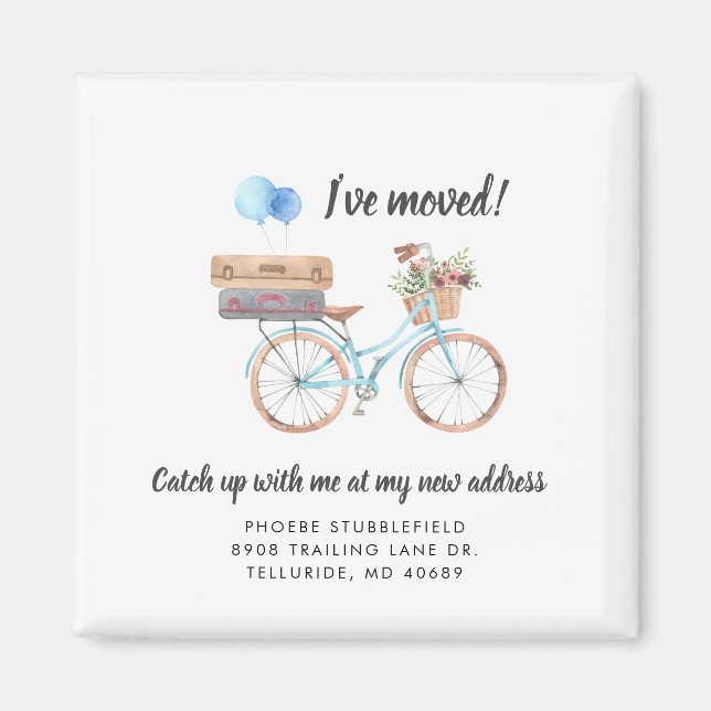 I've Moved Change of Address Moving Announcement Magnet (Front)