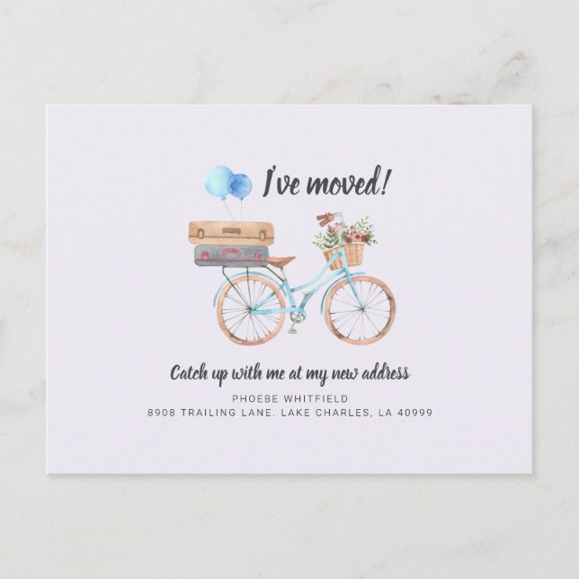 I've Moved Change of Address Moving Announcement Postcard (Front)