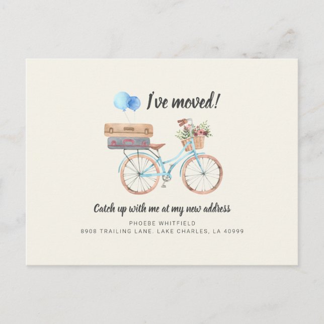 I've Moved Change of Address Moving Announcement Postcard (Front)