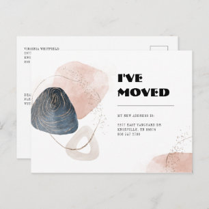 I've Moved Change of Address Typography Moving Postcard