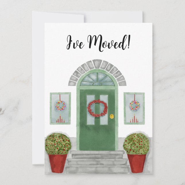 I've Moved! Christmas home Invitation (Front)