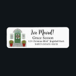 I've Moved! Christmas home Label<br><div class="desc">Handpainted Christmas House! After all the work and stress, tell them you have a new address! There is no better ( and easier!) way to spread the news than adding a special address label to your mail. There are many different labels available, so pick the design and wording you like...</div>