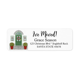 I've Moved! Christmas home Label